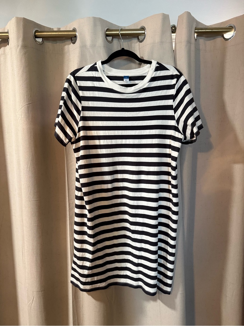 Like New Old Navy Striped T-Shirt Dress